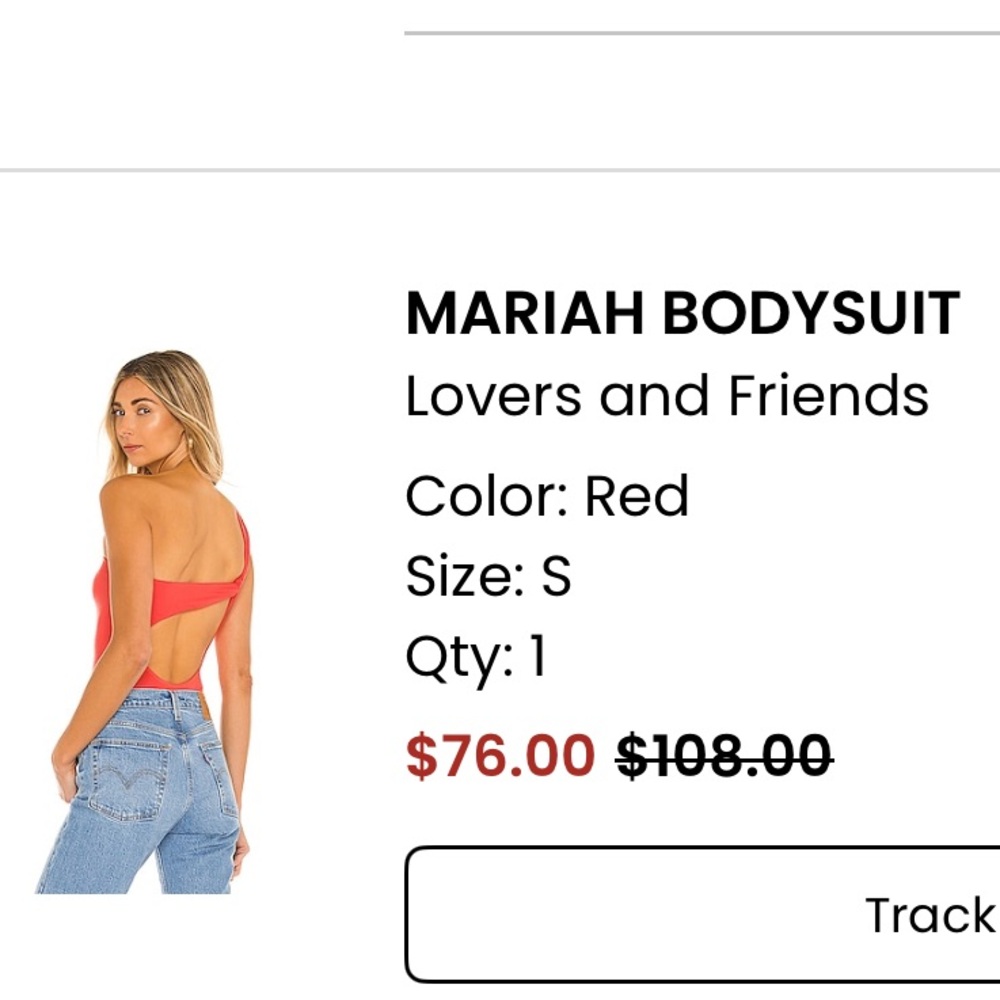 Lovers + Friends Red Mariah Bodysuit